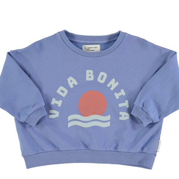 Piupiuchick Vida Bonita Sweatshirt Blue, 3 mo. - Picture 1 of 4
